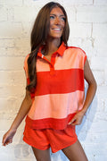 Timeless Stripe Top Orange, adeline boutique, dallas boutique, boutique