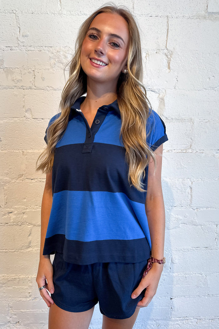 Timeless Stripe Top Navy, adeline boutique, dallas boutique, boutique
