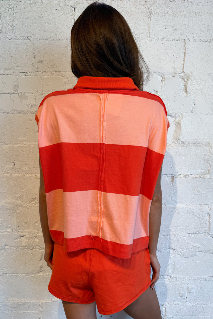 Timeless Stripe Top Orange, adeline boutique, dallas boutique, boutique