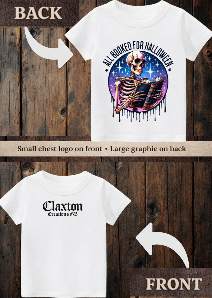 Tiny terror Tee- All booked 📚 for Halloween 💀 Claxton Creations GB