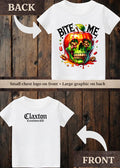 Tiny terror Tee- bite me 💀 rotten apple 🍏 Claxton Creations GB