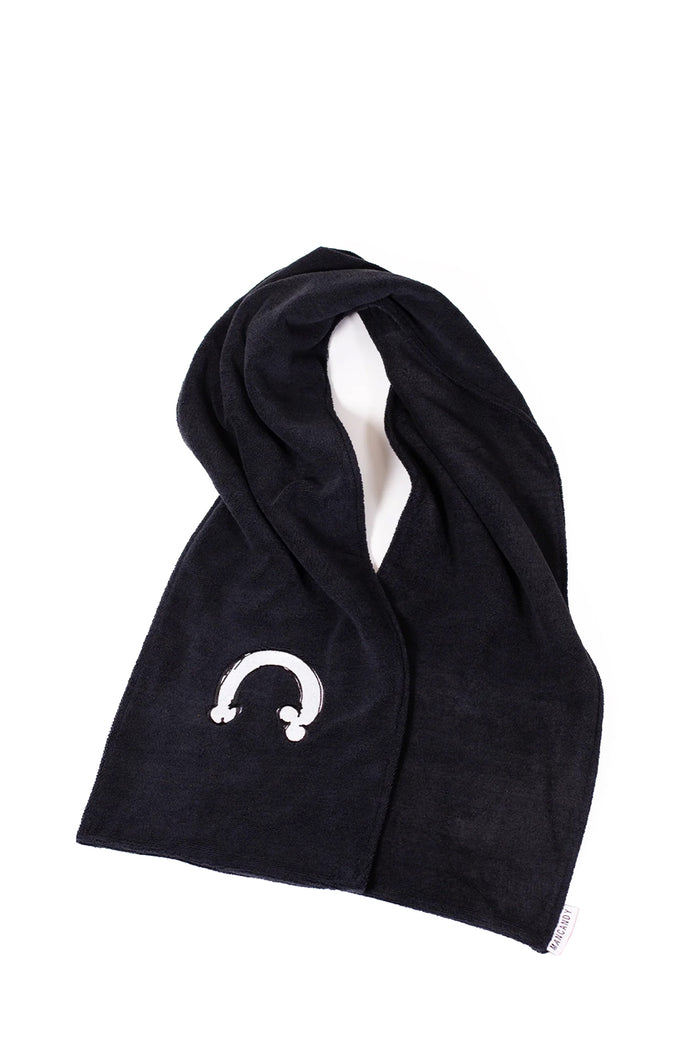 MANCANDY Towel Bag crafted from terry cloth featuring embroidered branding and a metal zip closure.