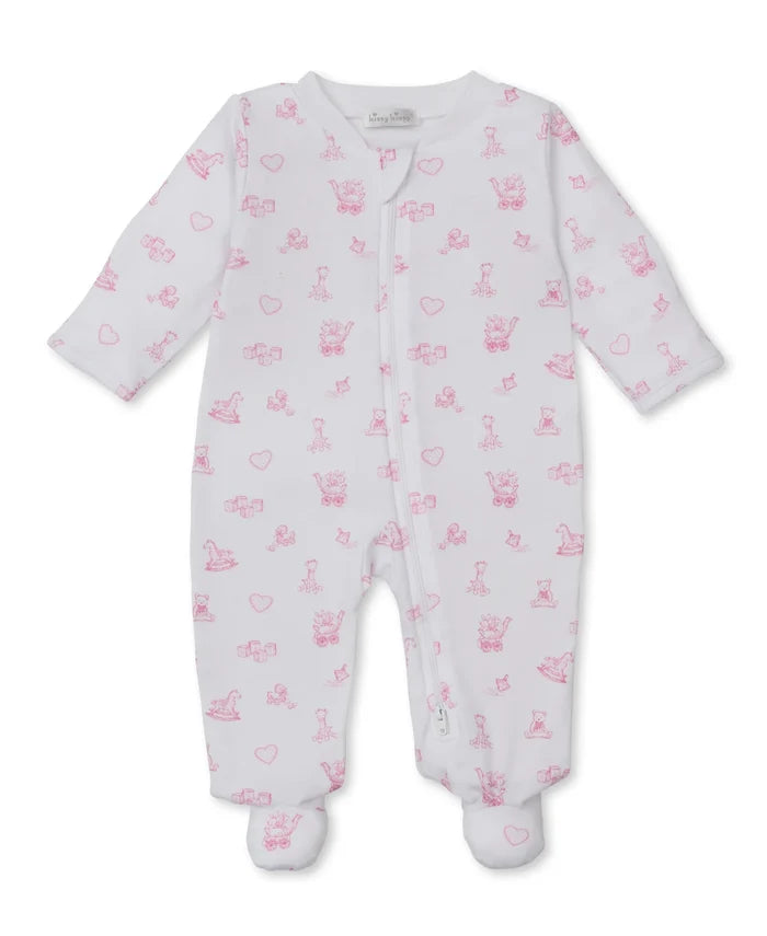 Toy Treasures Pink Girl Zipper Footie