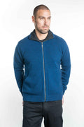 Possum and Merino. TR8008 Zip Jacket With Pockets - A zip through jacket with knitted in pockets and feature a contrast colour on the inside of the collar. Made proudly in New Zealand from a premium blend of 25% possum fur, 65% merino and 10% silk.