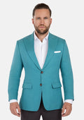 Hudson Turkish Blue Linen Jacket - SARTORO