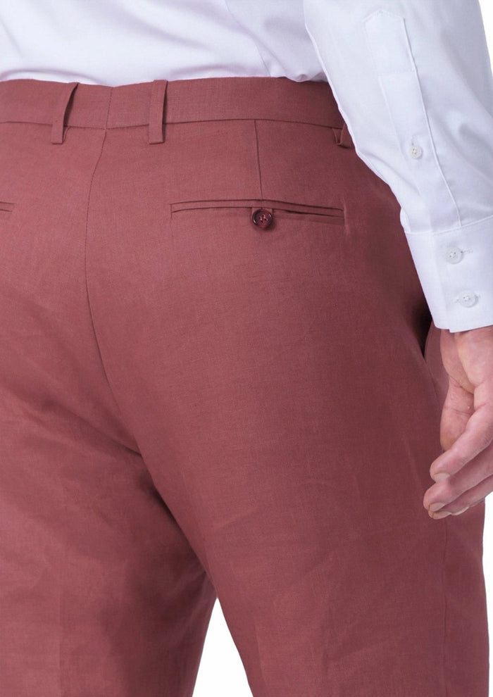 Tuscan Red Linen Pants - SARTORO