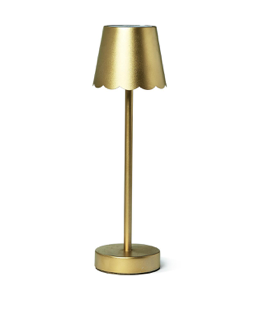 Two's Company LED Cordless Table Lamp with Scalloped Edge