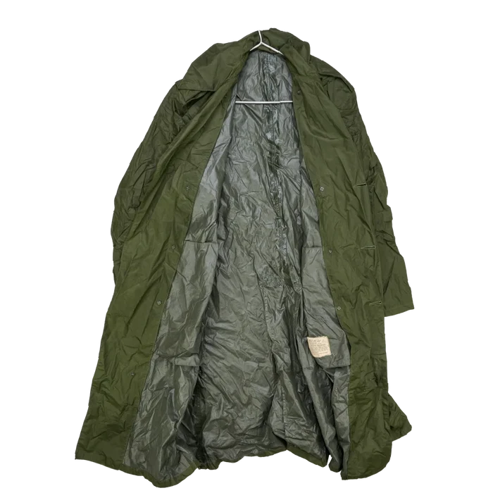 US Army Olive Nylon Raincoat - 36R, Small, Item 2 - US Army Surplus - Rain Jackets