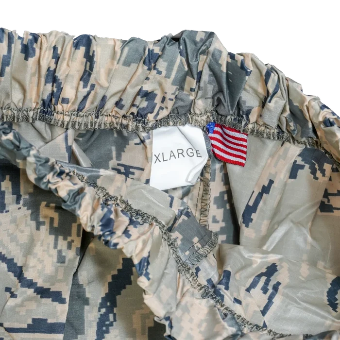 US Made ABU Camo Nylon Lightweight Rain Suit - XLarge - Army & Outdoors - Rain Jackets