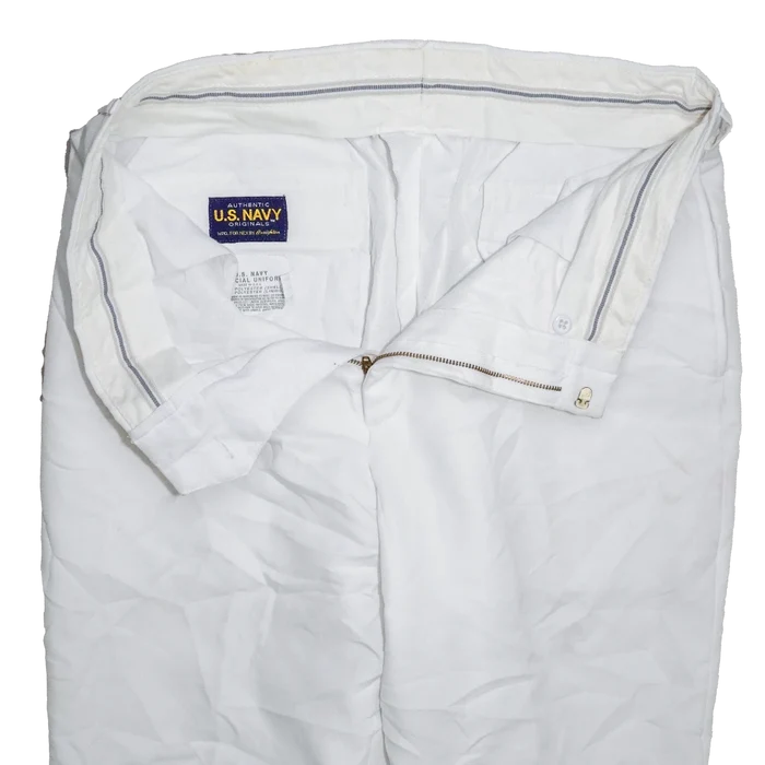 US Navy White Service Dress Trousers - 36R, Large - US Navy Surplus - Dress Trousers