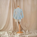 Petit Playa Valentina Long Sleeve Swim Dress in Hydrangea print, sun-safe UPF50+ swimwear for babies and girls — image 2