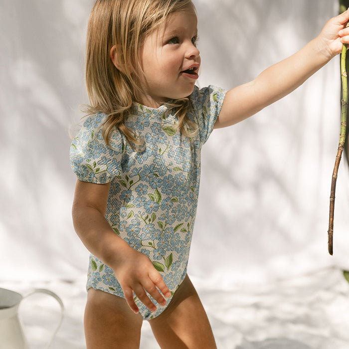 Petit Playa Valentina Swimsuit in Hydrangea print, sun-safe UPF50+ swimwear for babies and girls — image 3