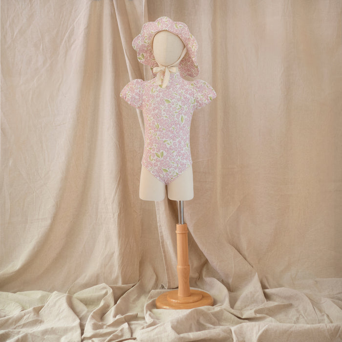 Petit Playa Valentina Swimsuit in Peony print, sun-safe UPF50+ swimwear for babies and girls — image 4