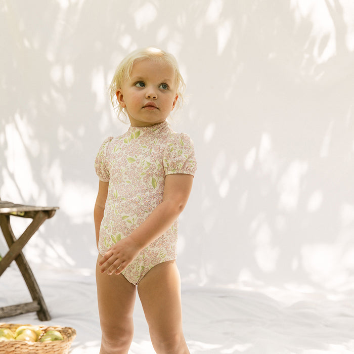 Petit Playa Valentina Swimsuit in Peony print, sun-safe UPF50+ swimwear for babies and girls — image 5