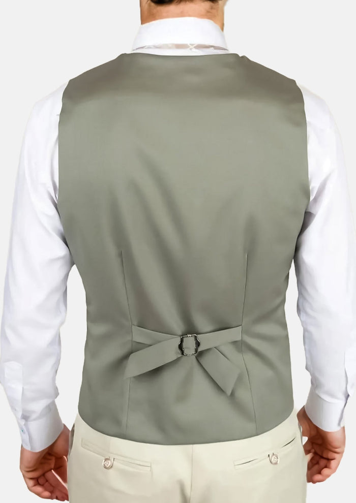 Verona Sage Twill Vest - SARTORO