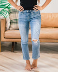 Vervet Ramsey Distressed Straight Jeans  Vervet