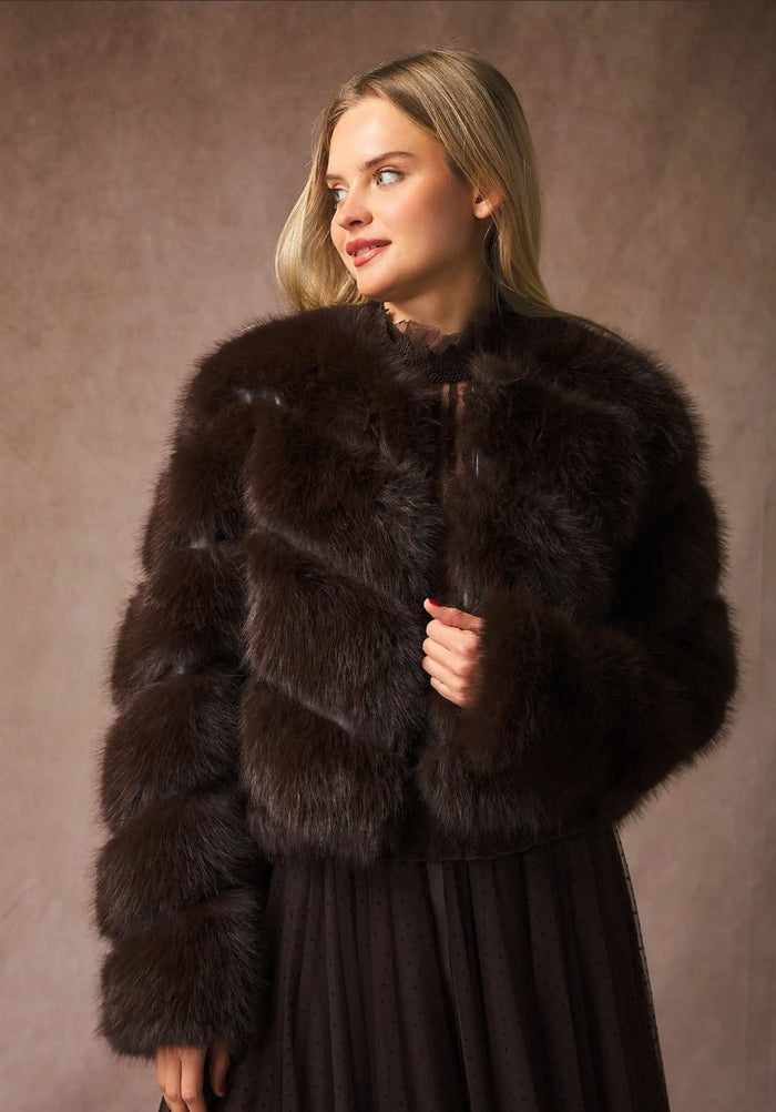 Veste Fausse Fourrure Courte