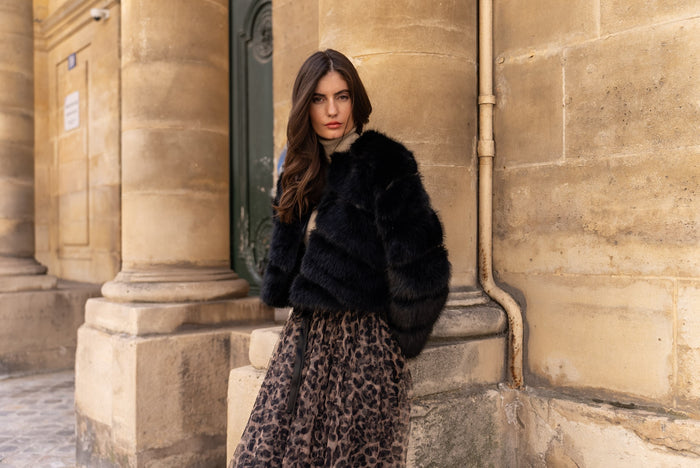 Veste Fausse Fourrure Courte
