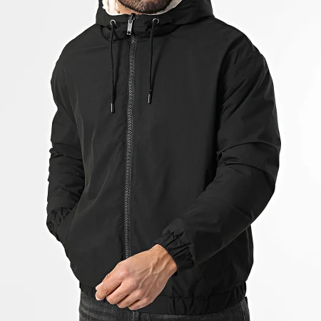 Veste réversible imperméable 2 en 1 blanc et noir