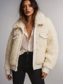 Veste Teddy Bear Écrue