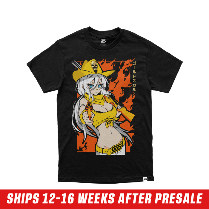 Black oversized short-sleeve cotton shirt shown from the back in size 6XL.