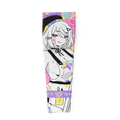 2XL gaming sleeve with colorful pastel splashes and black-and-white anime character holding a sword design.