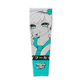 2XL gaming sleeve with anime girl in teal outfit, heart-shaped eyes, and teal flower accent on white background.