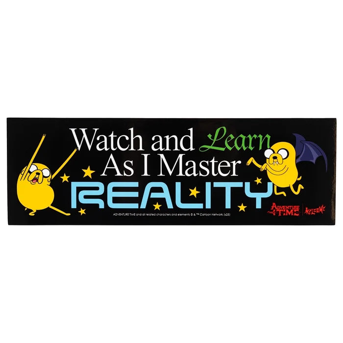 Welcome X Adventure Time Reality Bumper Sticker pure boardshop