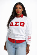 White DST Sleeve Sweatshirt