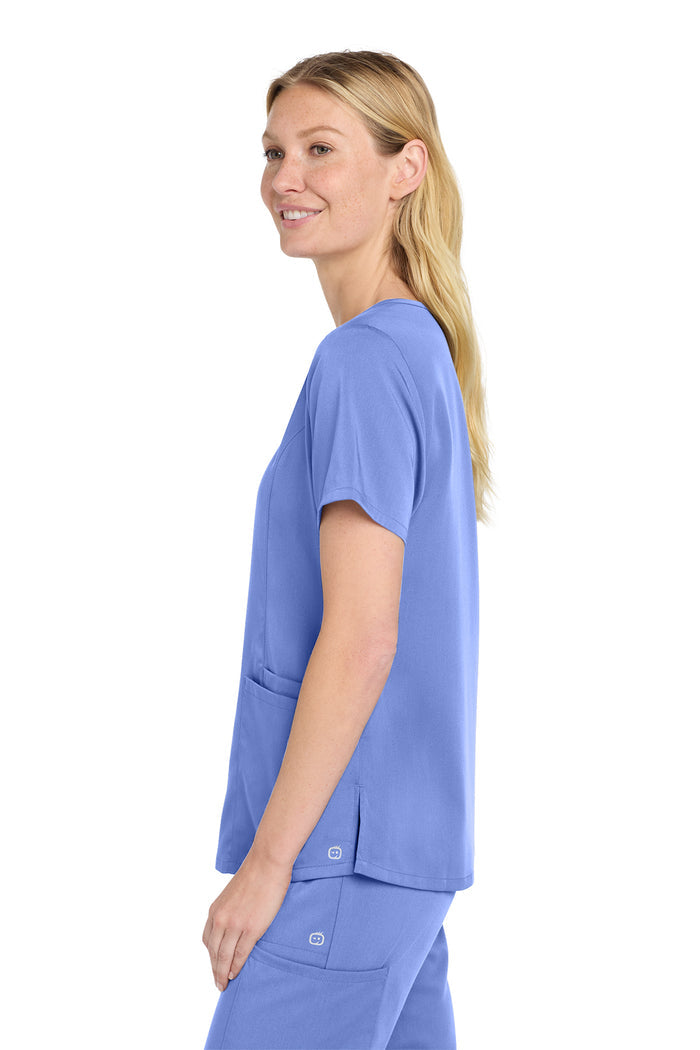 Wink® Women’s Premiere Flex™ Mock Wrap Top | WW4268 - The Lemon Print & Design Studio