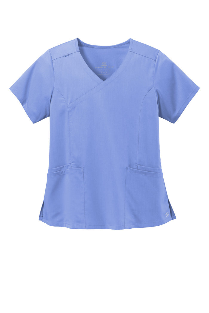 Wink® Women’s Premiere Flex™ Mock Wrap Top | WW4268 - The Lemon Print & Design Studio