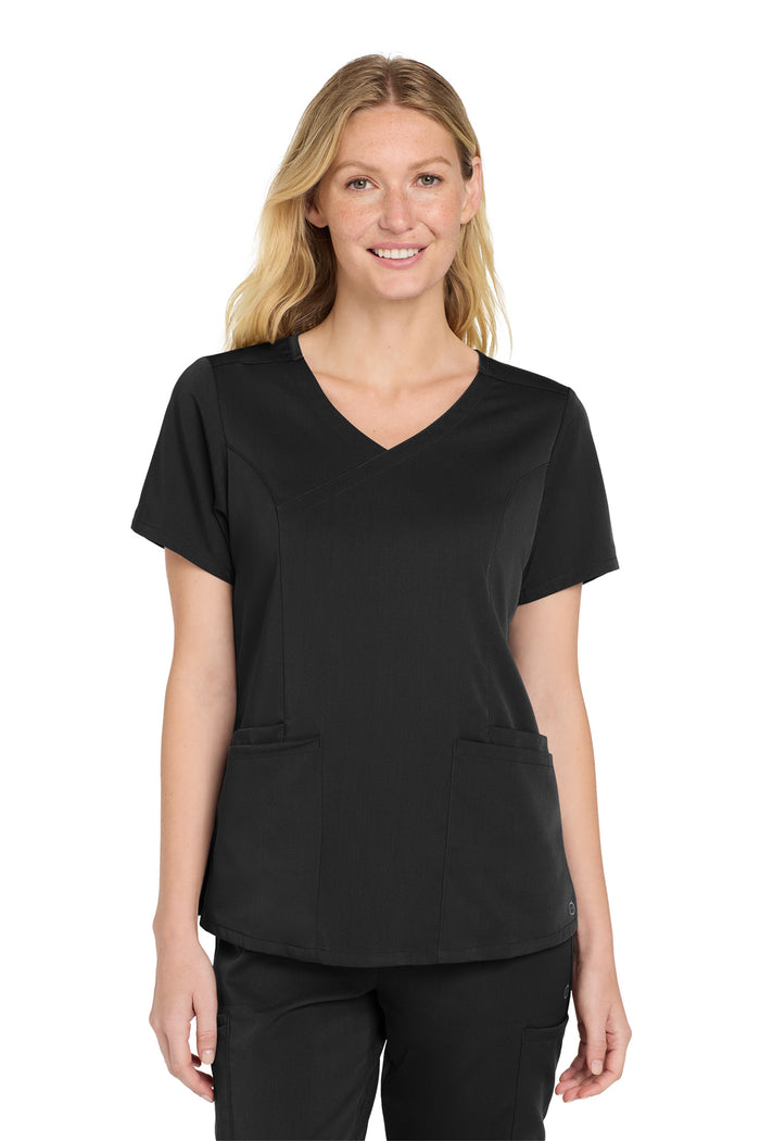 Wink® Women’s Premiere Flex™ Mock Wrap Top | WW4268 - The Lemon Print & Design Studio