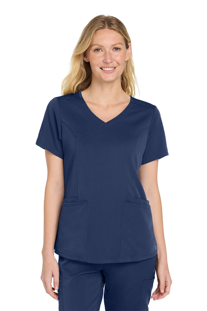 Wink® Women’s Premiere Flex™ Mock Wrap Top | WW4268 - The Lemon Print & Design Studio