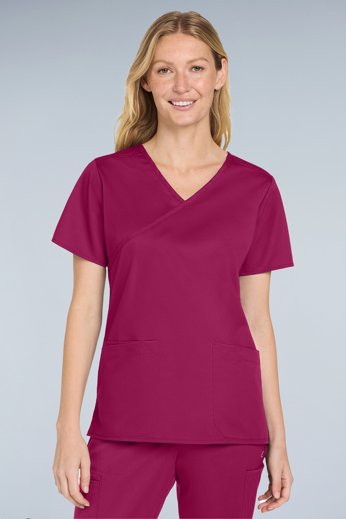 Wink® Women’s WorkFlex™ Mock Wrap Top | WW4760 - The Lemon Print & Design Studio