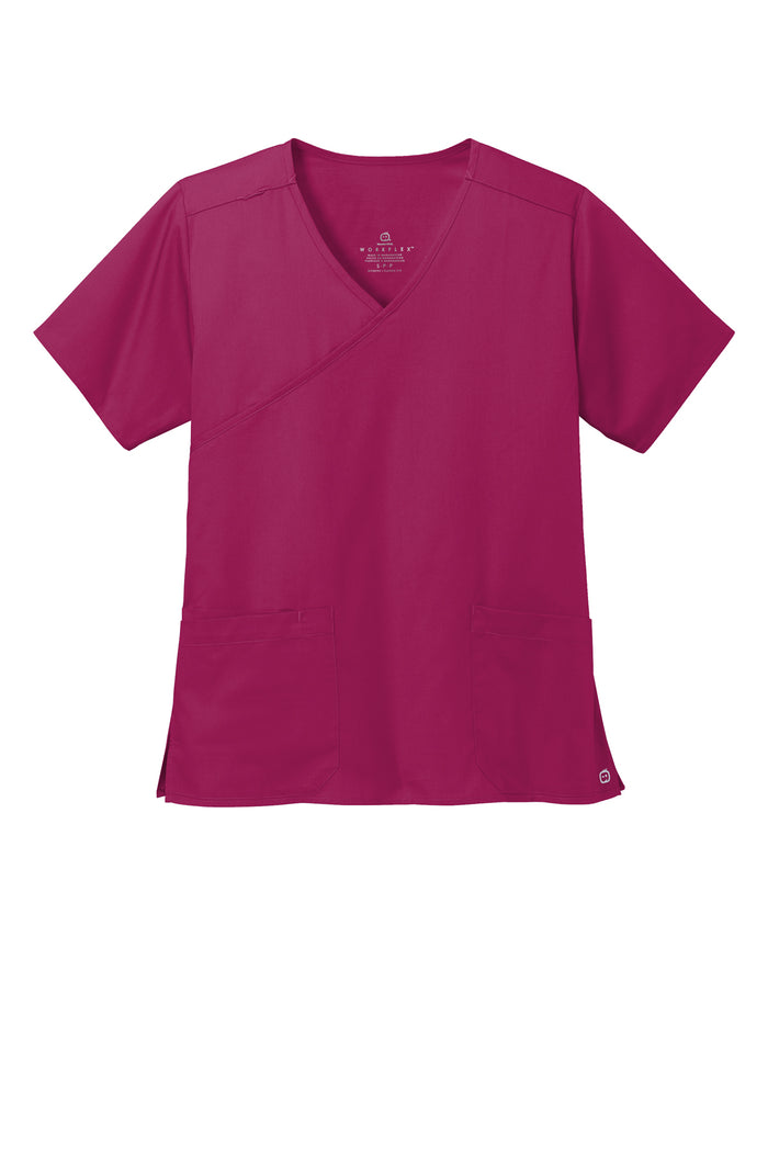 Wink® Women’s WorkFlex™ Mock Wrap Top | WW4760 - The Lemon Print & Design Studio