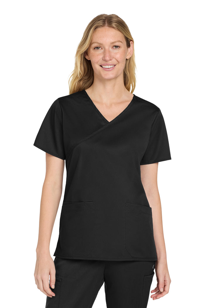 Wink® Women’s WorkFlex™ Mock Wrap Top | WW4760 - The Lemon Print & Design Studio
