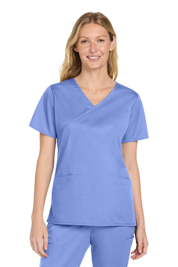Wink® Women’s WorkFlex™ Mock Wrap Top | WW4760 - The Lemon Print & Design Studio