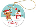 Winter Round Porcelain Ornaments
