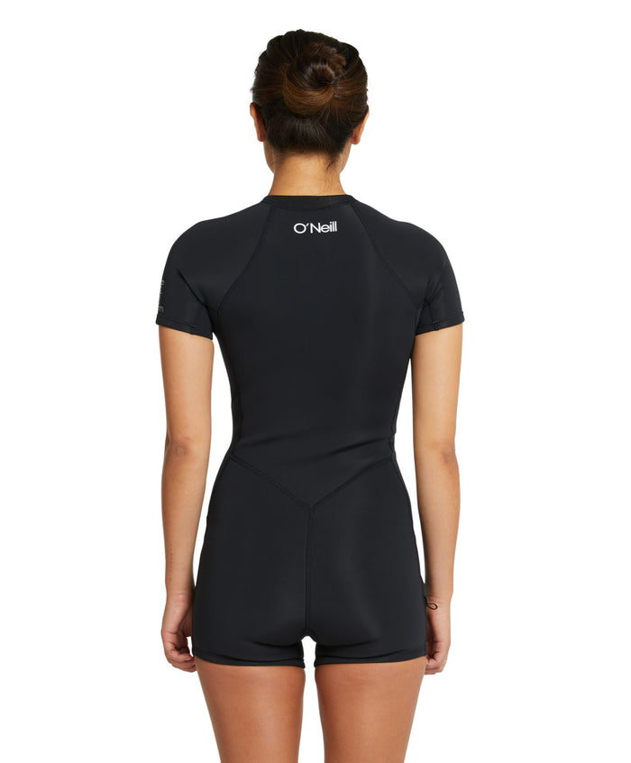 Women's Bahia 2mm Short Sleeve Spring Suit Front Zip - Black