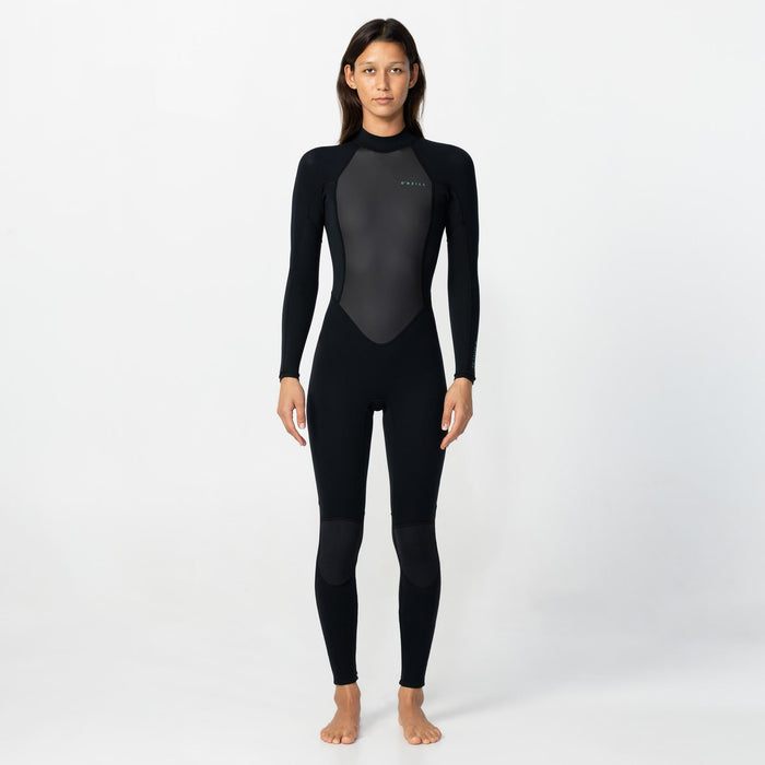 Women's Factor 3/2mm Steamer Back Zip - Black