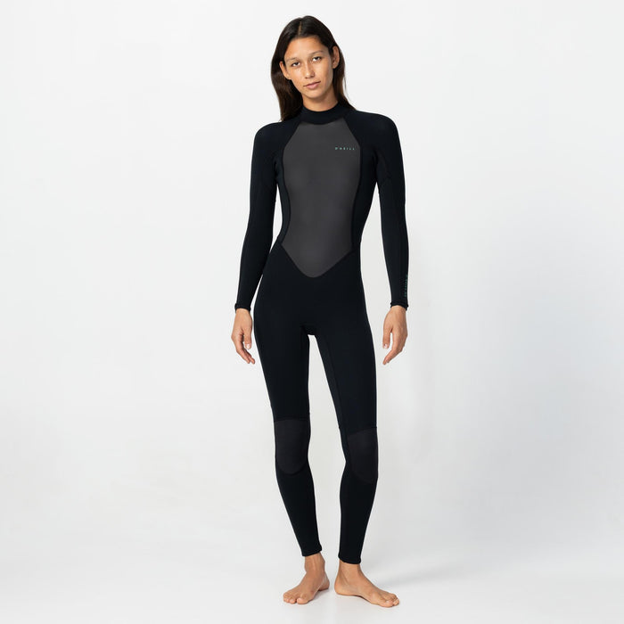 Women's Factor 3/2mm Steamer Back Zip - Black