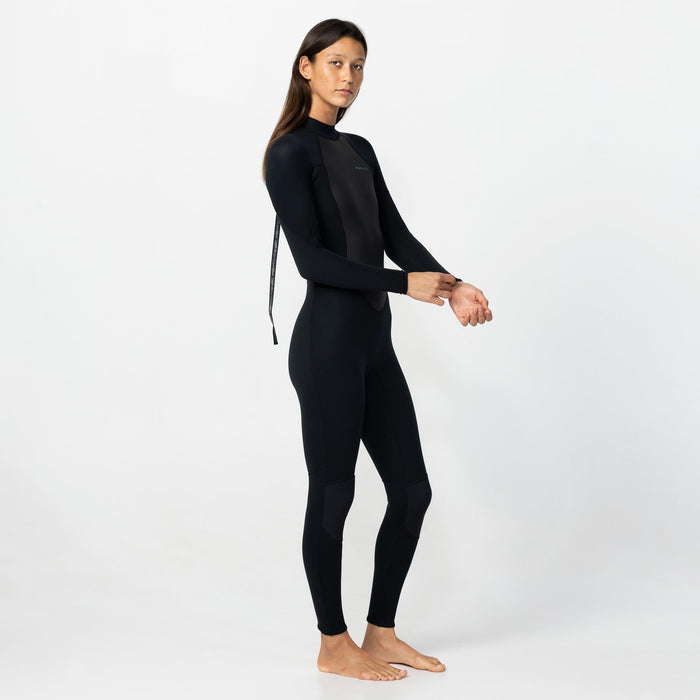 Women's Factor 3/2mm Steamer Back Zip - Black