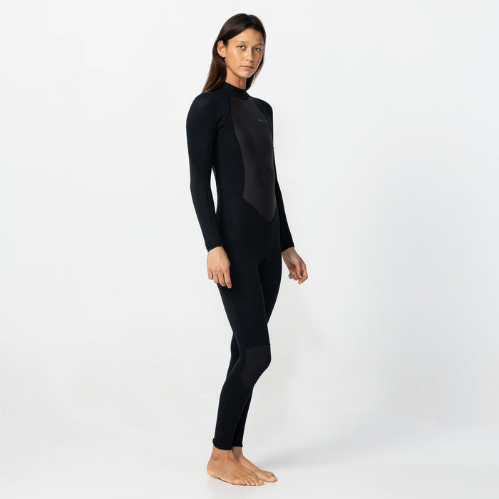 Women's Factor 3/2mm Steamer Back Zip - Black