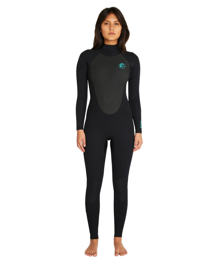 Women's Focus Sealed 3/2mm Steamer Back Zip - Black