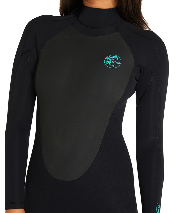 Women's Focus Sealed 3/2mm Steamer Back Zip - Black