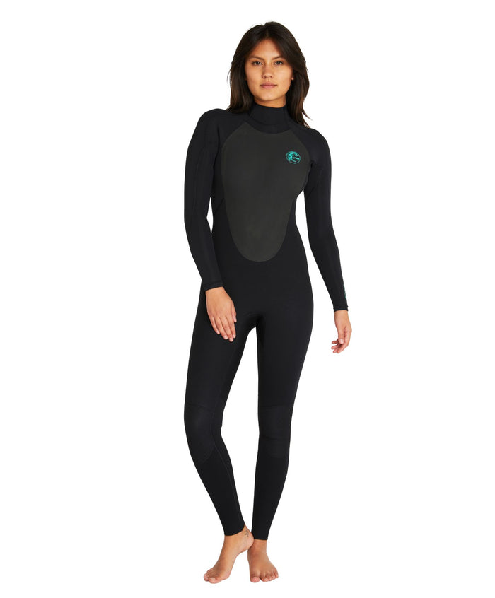 Women's Focus Sealed 3/2mm Steamer Back Zip - Black