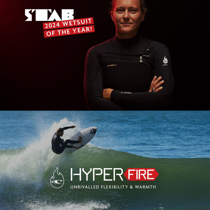 Women's HyperFire 3/2mm Steamer Chest Zip - Black