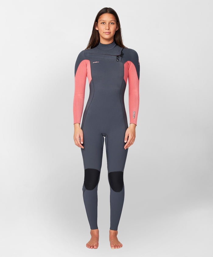 Women's HyperFire 3/2mm Steamer Chest Zip - Coral