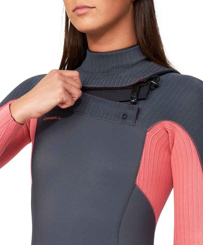 Women's HyperFire 3/2mm Steamer Chest Zip - Coral