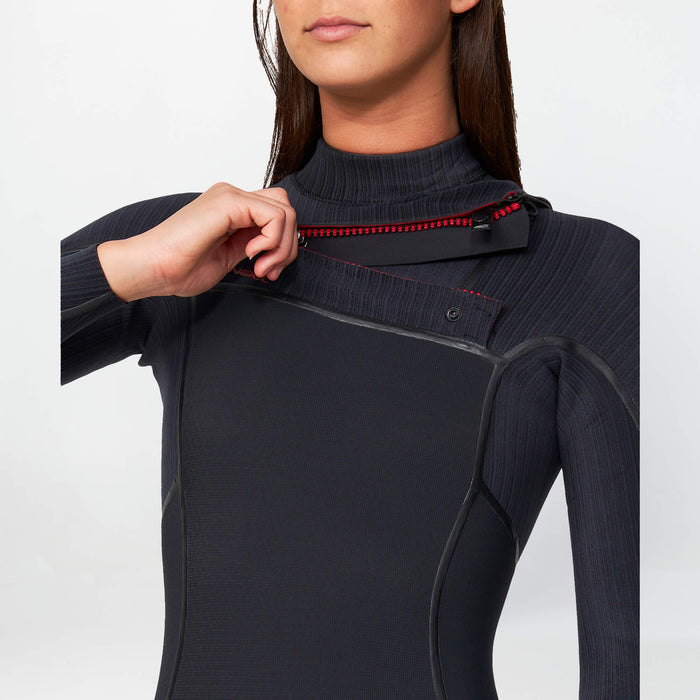 Women's HyperFire X 3/2mm Steamer Chest Zip - Black